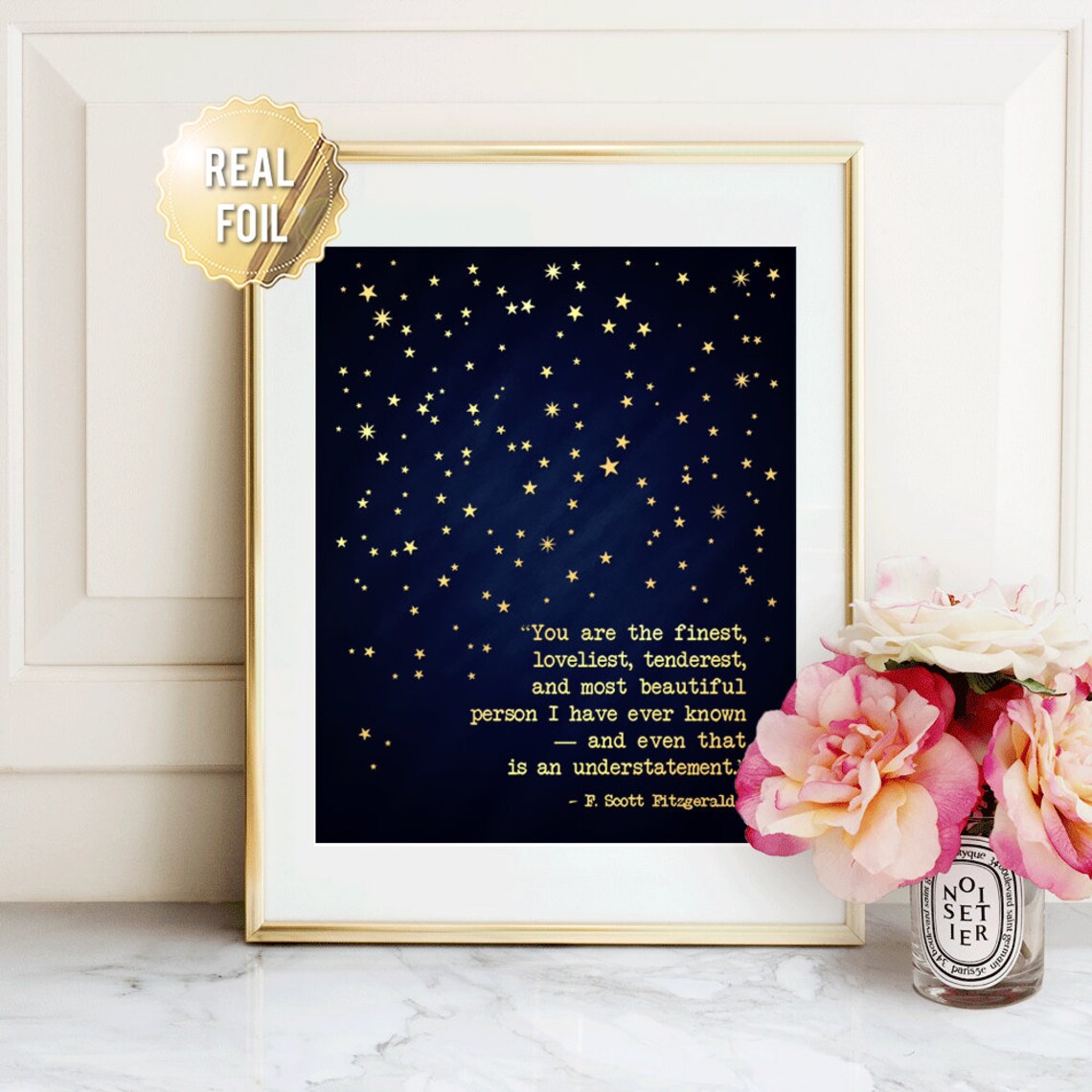 F. Scott Fitzgerald Great Gatsby Quote Poster - Image 5