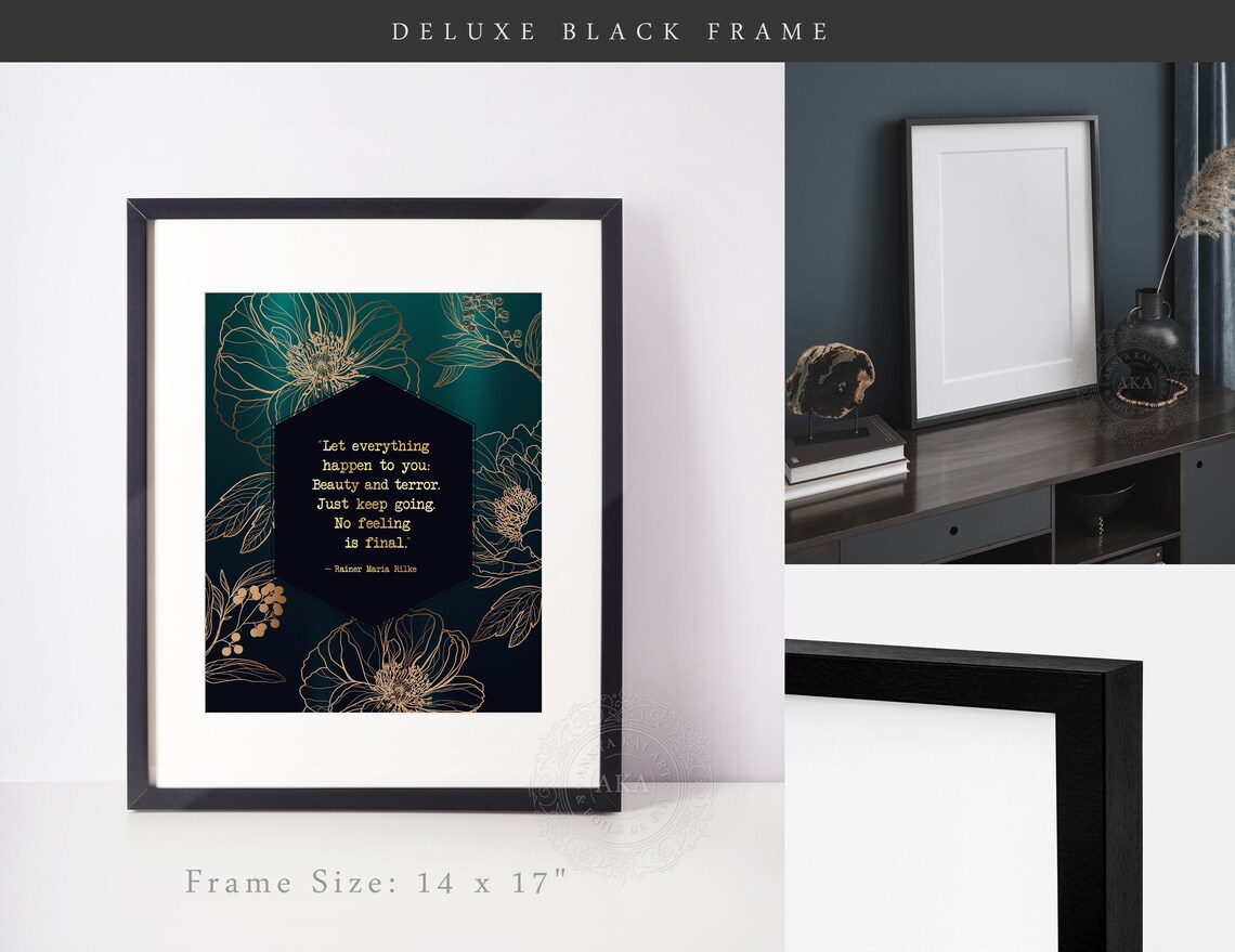Let Everything Happen To You, Rilke Gold Foil Print - Image 3
