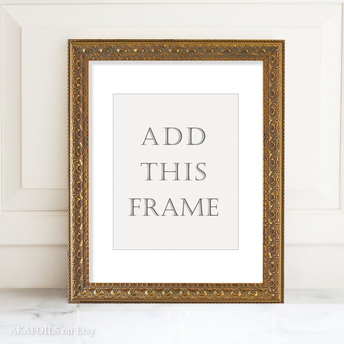 Dark Antique Gold Wood Frame for Wall Art Print