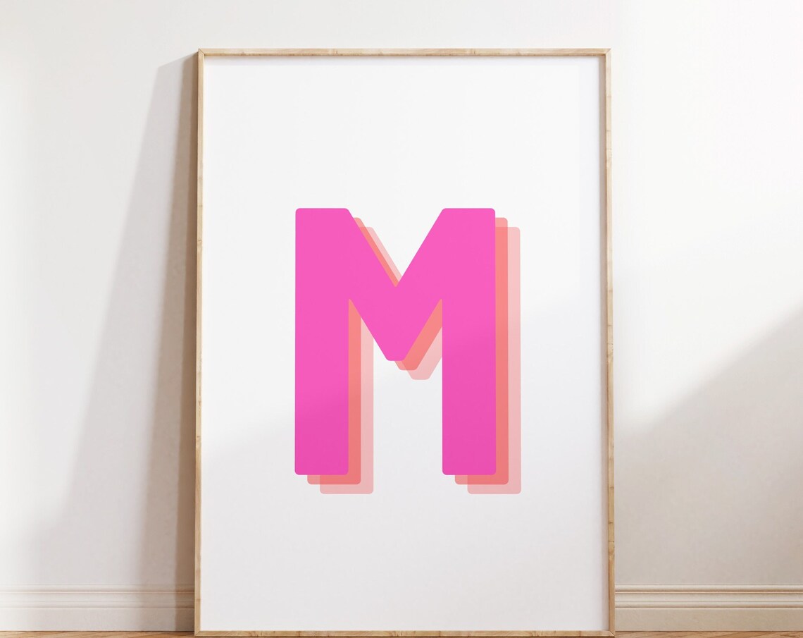 Alphabet M Retro Wall Decor, Nursery Decor - Image 5