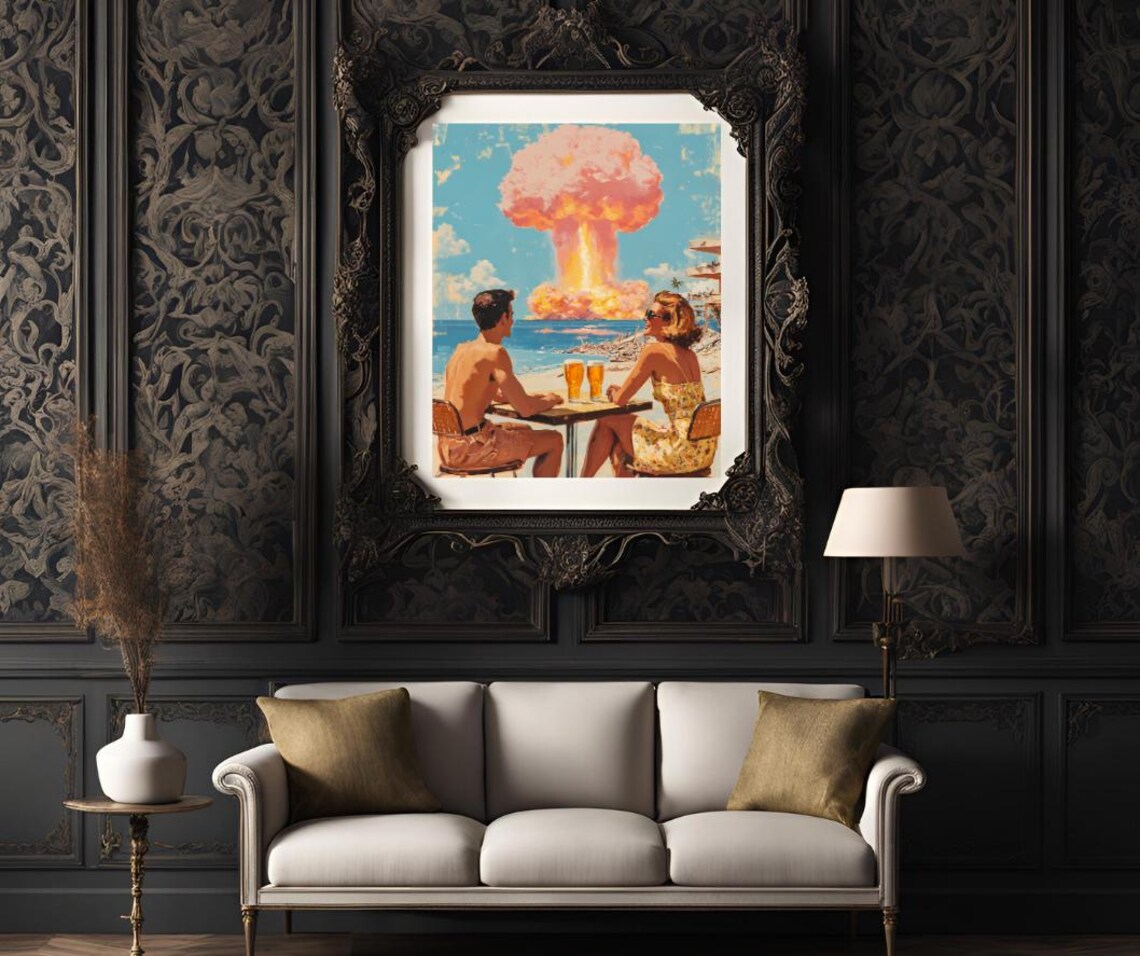 Retro Surreal Art Print, Indie Room Decor Poster - Image 3