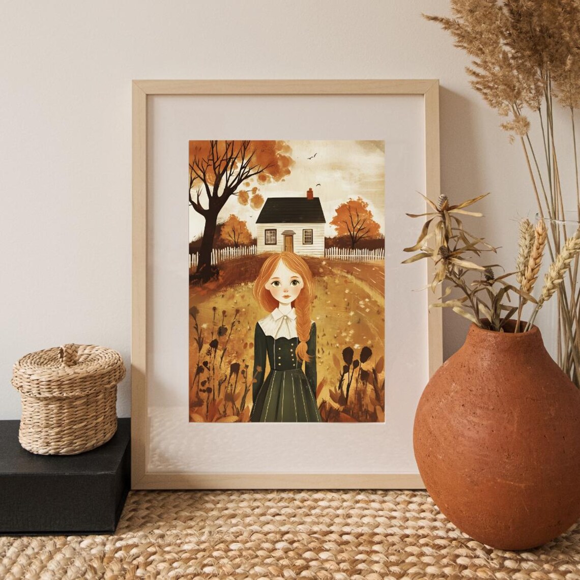Red Haired Girl Before Cottage Anne of Green Gables Art Poster - Image 4