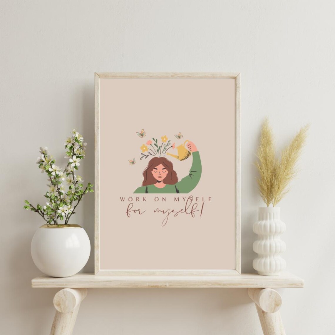 Work On Myself For Myself Motivational Art Print - Image 2