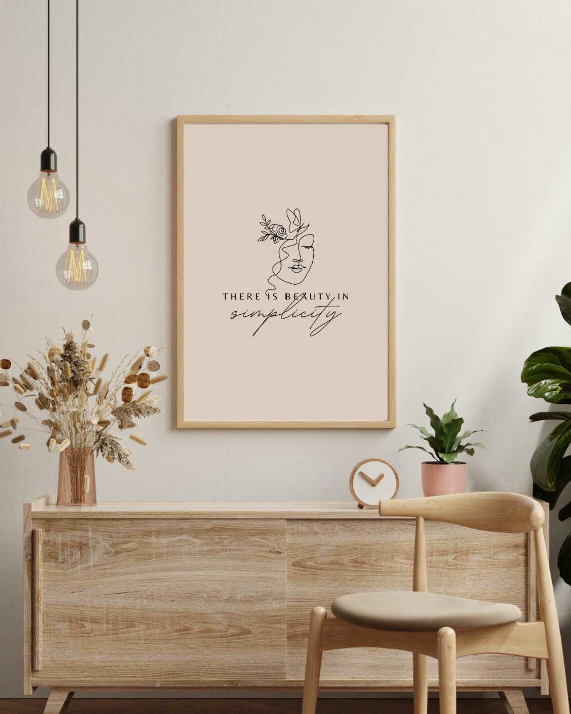 There Is Beauty In Simplicity Floral Line Art - Image 2