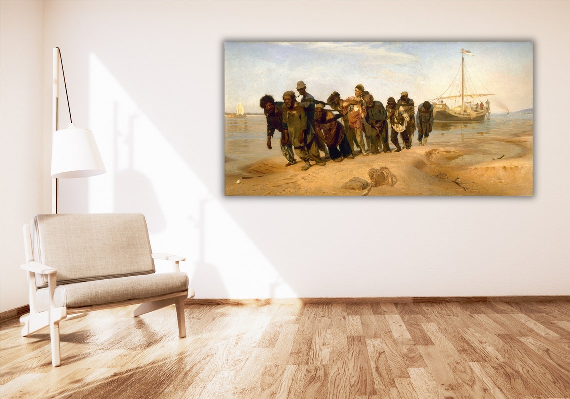 Ilya Repin Barge Haulers on the Volga Russian Realism Art Poster - Image 3