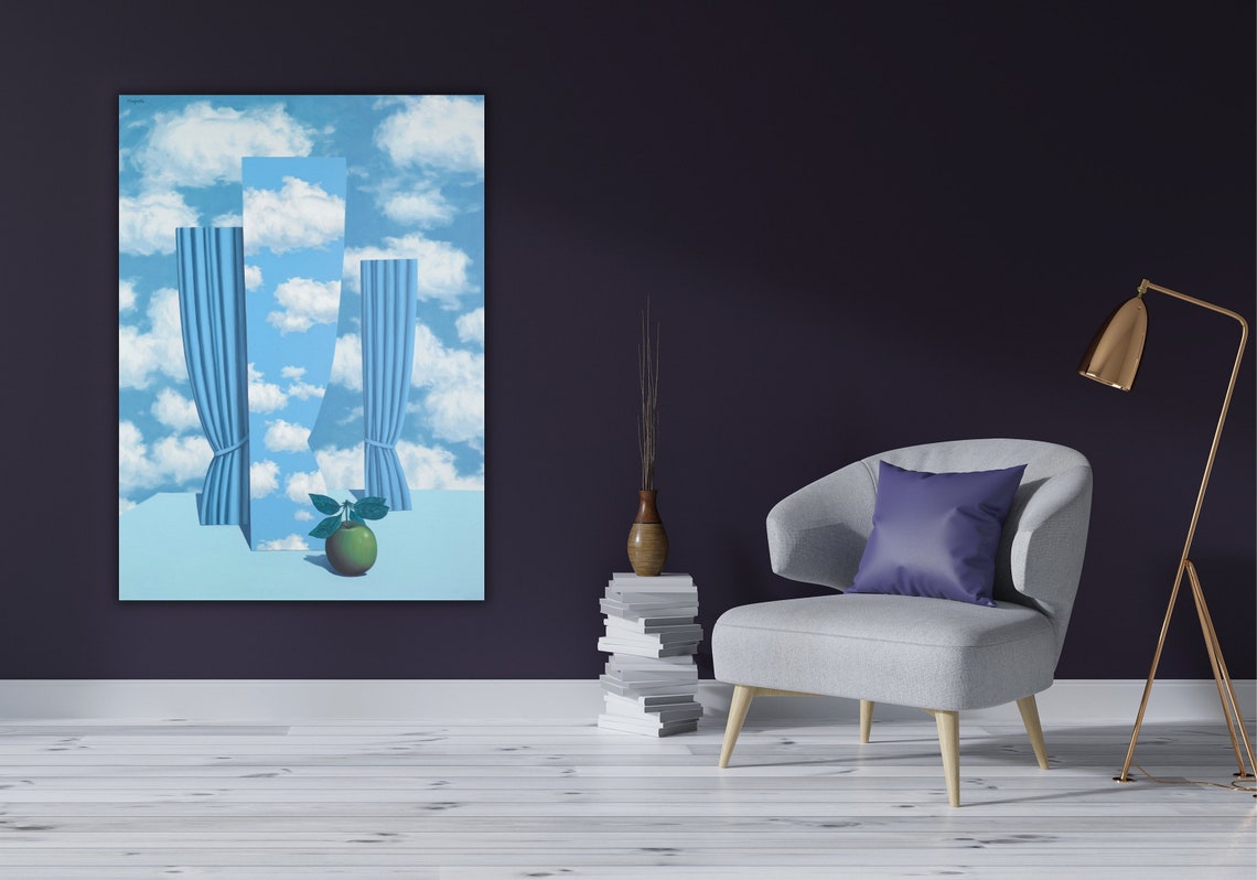 Rene Magritte La Belle Societe Surrealist Apple Sky Curtains Poster - Image 2