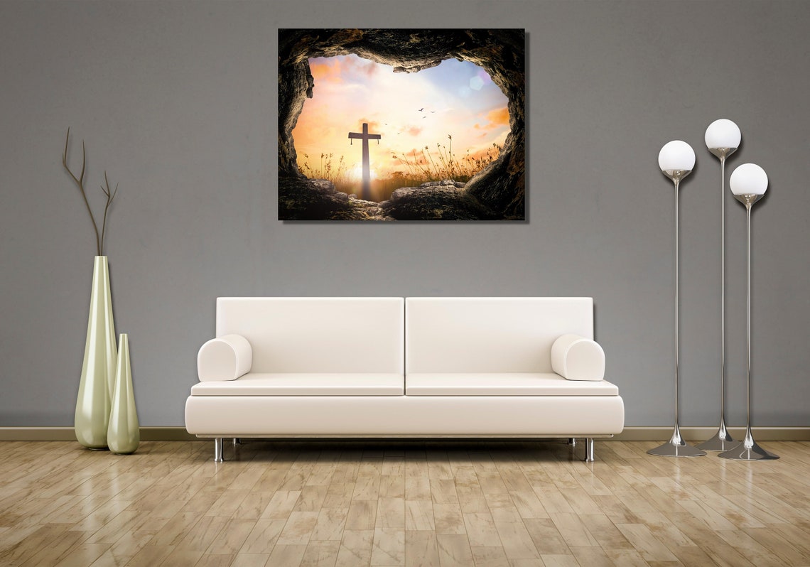 Empty Tomb Sunrise Cross Christian Resurrection Faith Poster - Image 3