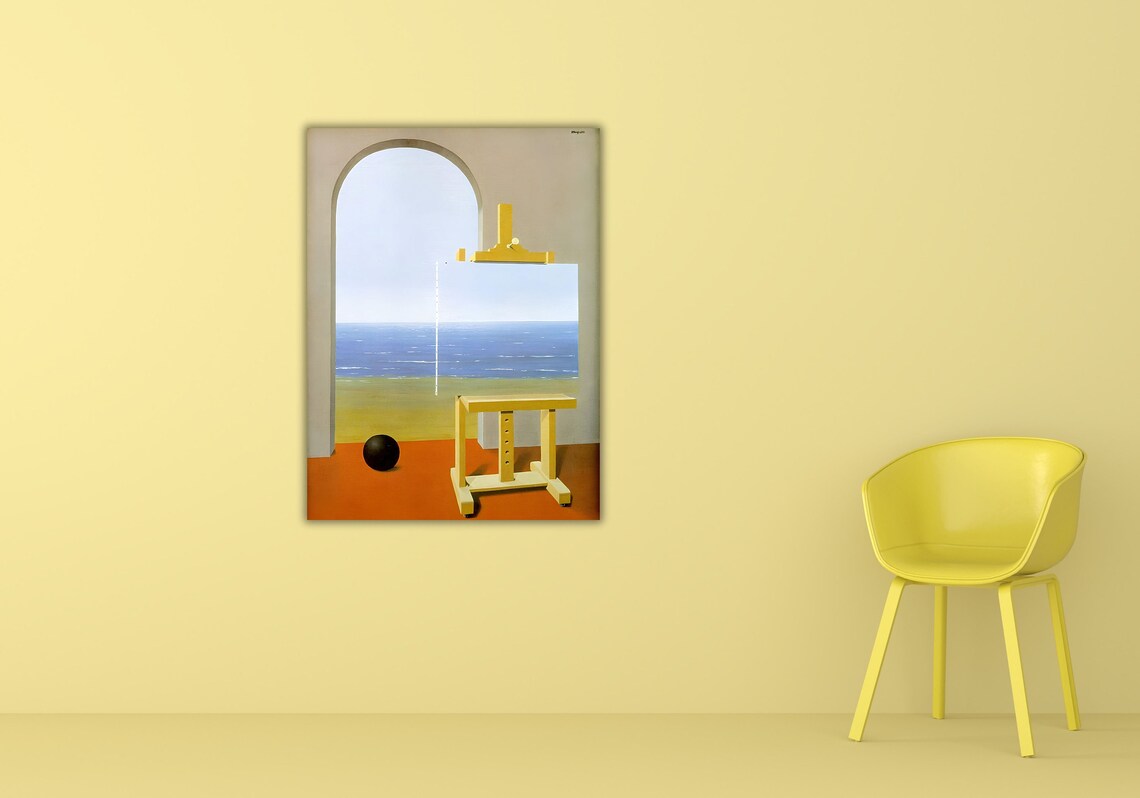 Rene Magritte The Human Condition Easel Seascape Surreal Painting Poster - Image 2