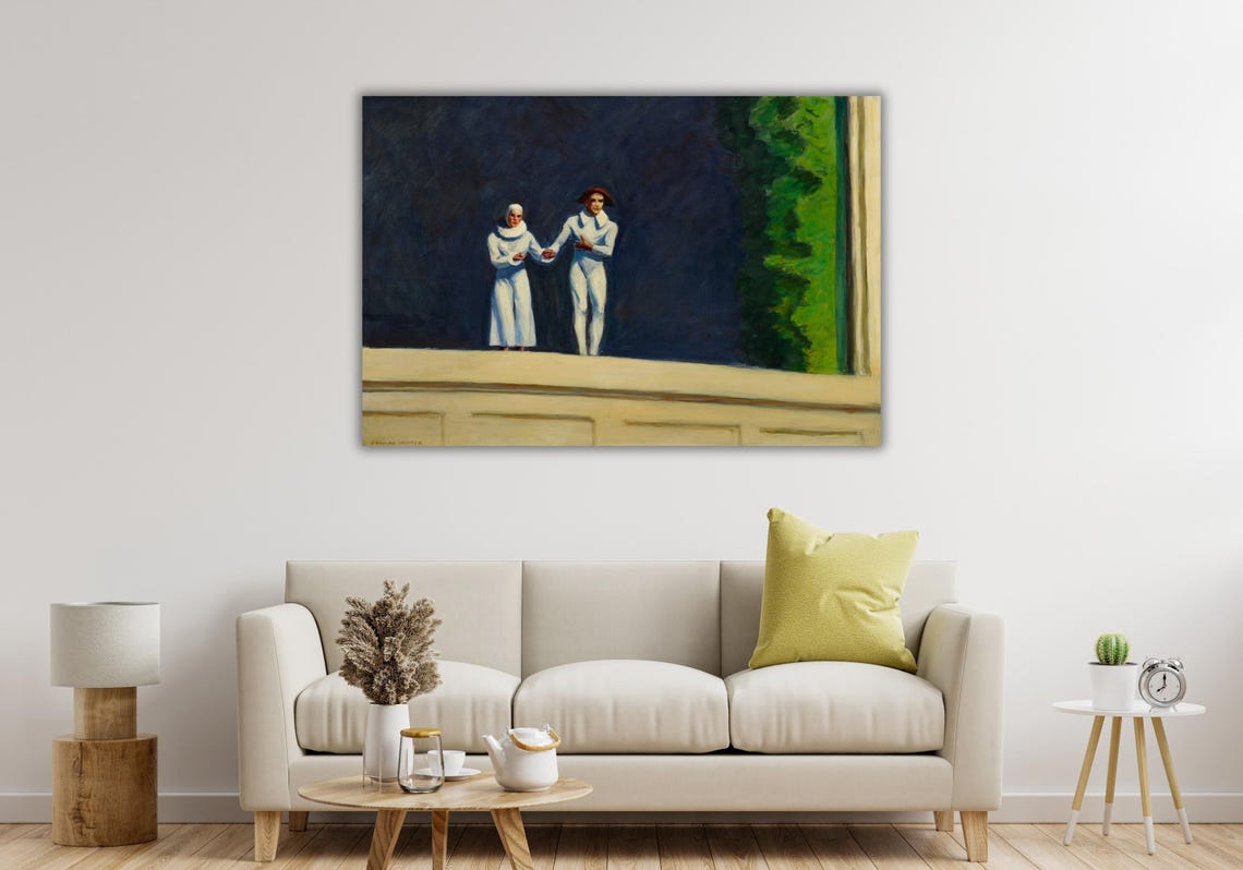 Edward Hopper Two Comedians Stage Pierrot Figures Painting Art Poster - Image 3