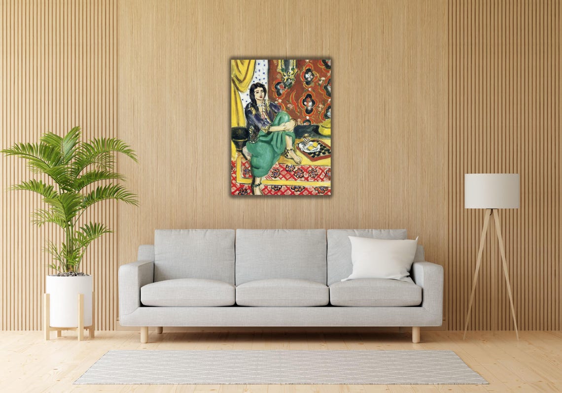 Henri Matisse Odalisque Green Trousers Chessboard Oriental Poster - Image 3