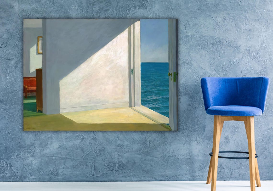 Edward Hopper Rooms by the Sea Sunlit Room Ocean View Poster - Image 2