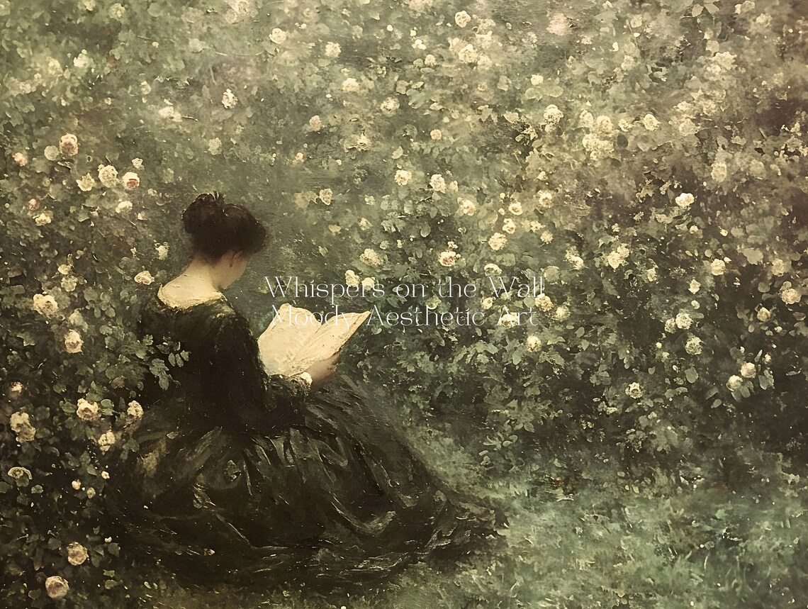 Woman Reading Art Print, Light Academia Decor - Image 4