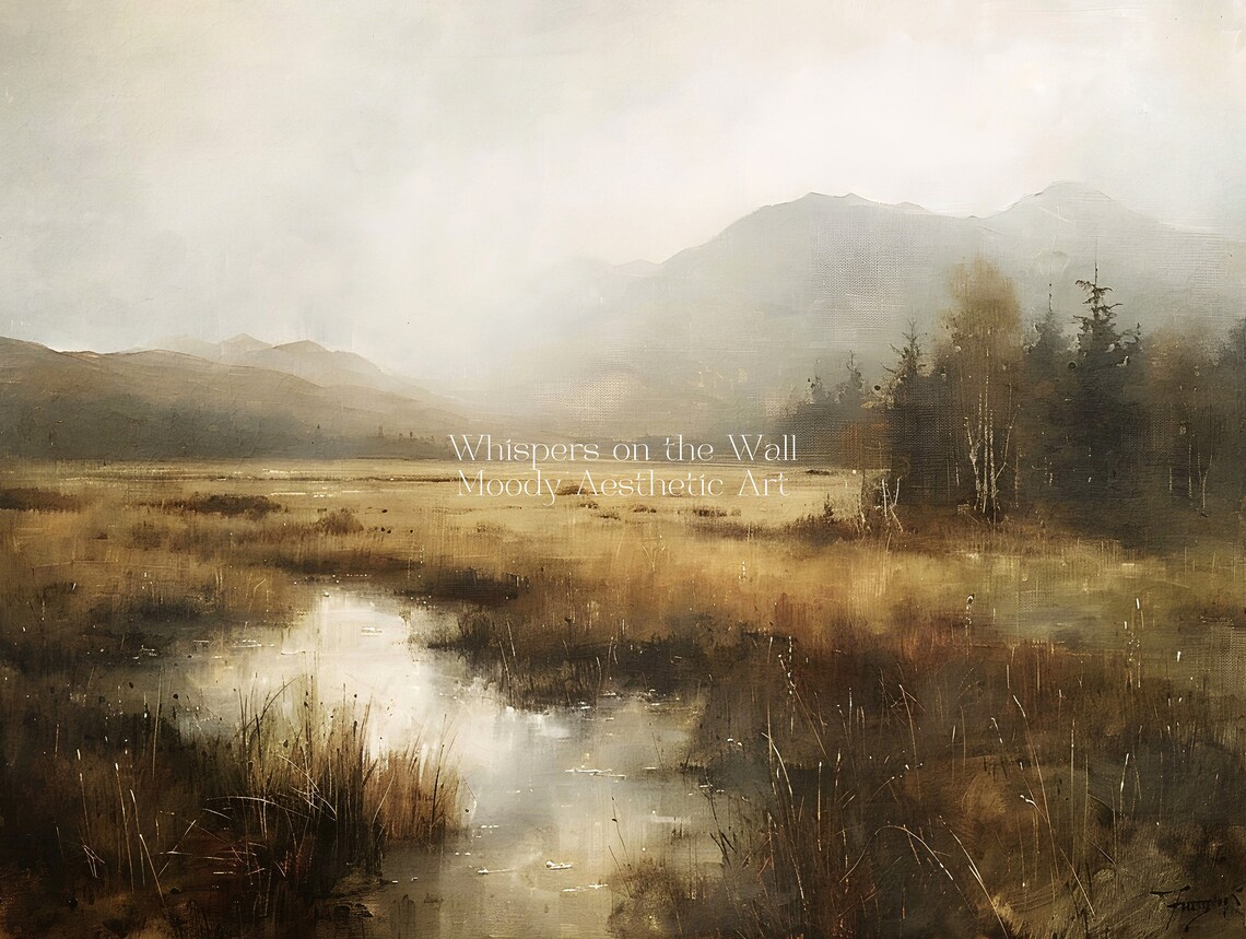 Vintage Fall Landscape Painting, Autumn Forest Art Print - Image 5