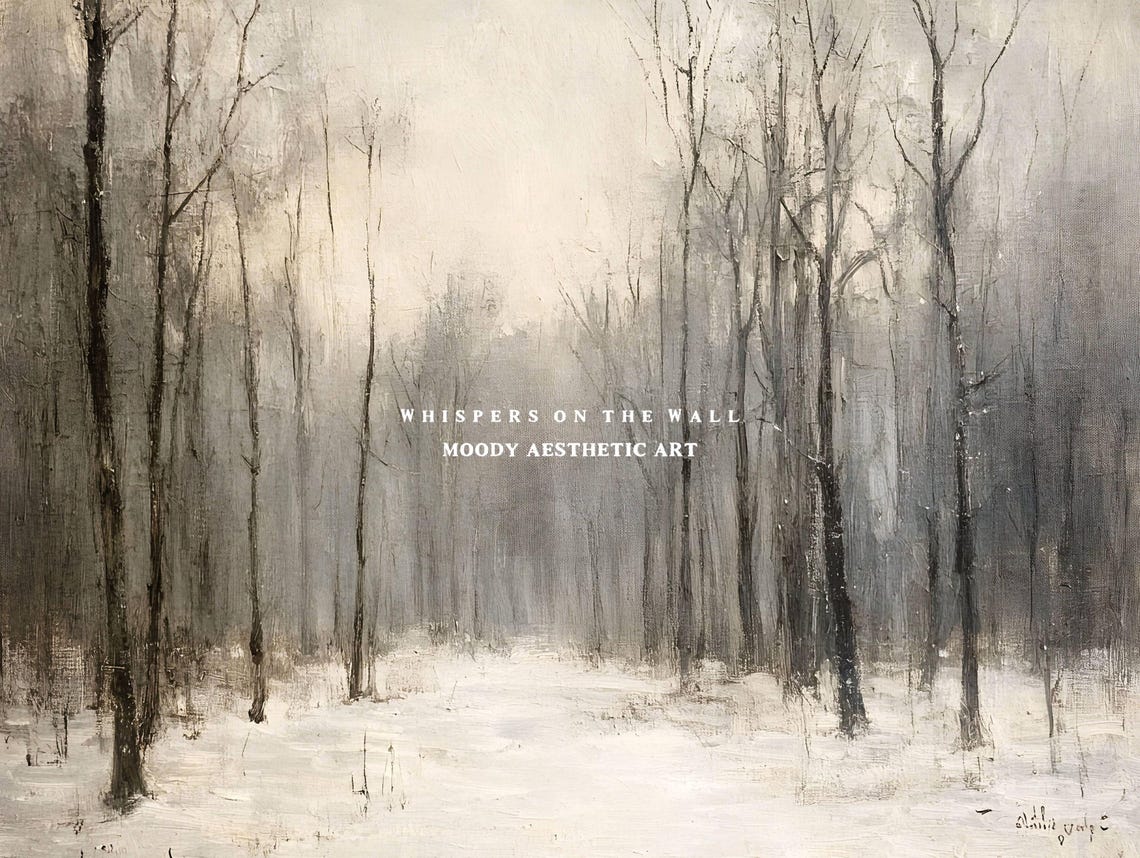 Misty Winter Forest Bare Trees Fog Snow Serene Landscape Poster - Image 5