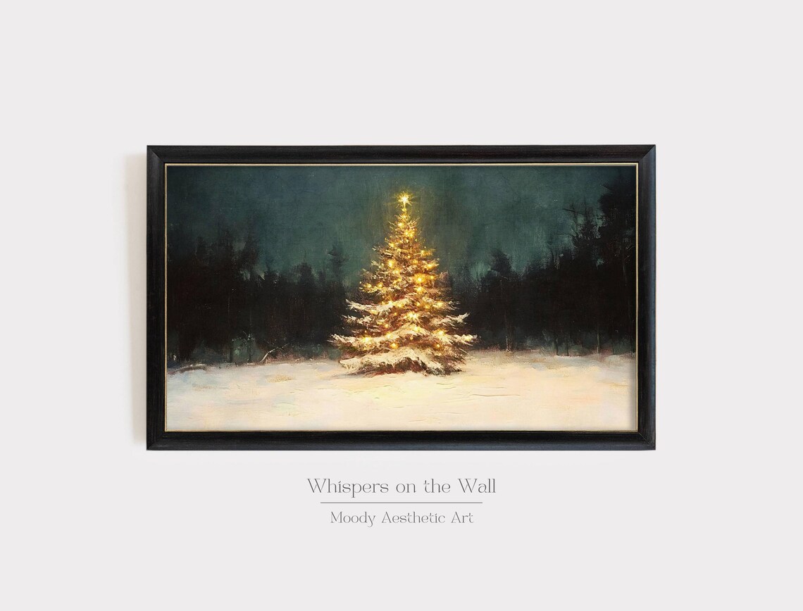 Nostalgic Christmas Tree Holiday Wall Art Print - Image 3