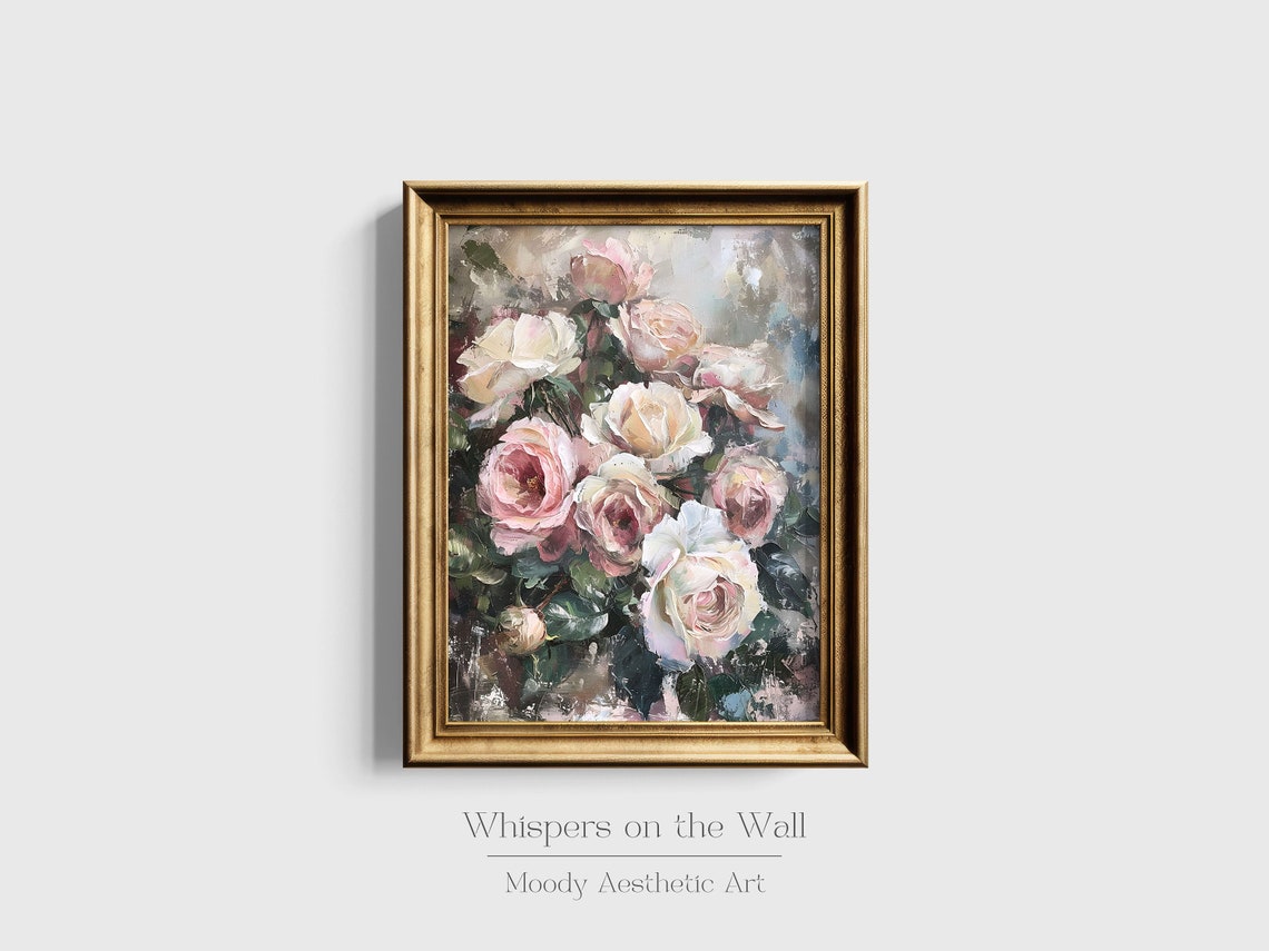 Relaxing Coffee and Book in Bed Soft Neutral Oil Painting Poster - Image 3