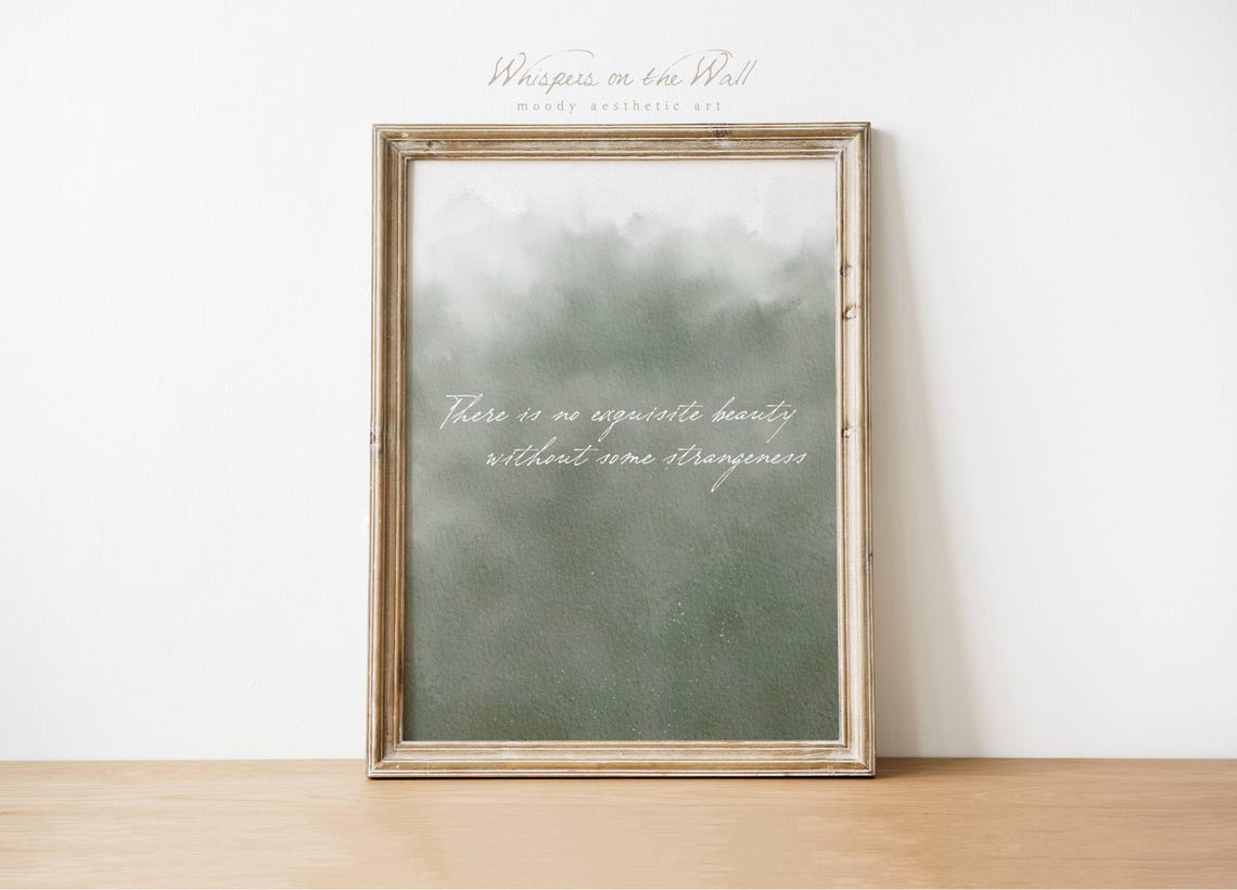 Edgar Allan Poe Exquisite Beauty Quote Script Typography Poster - Image 6