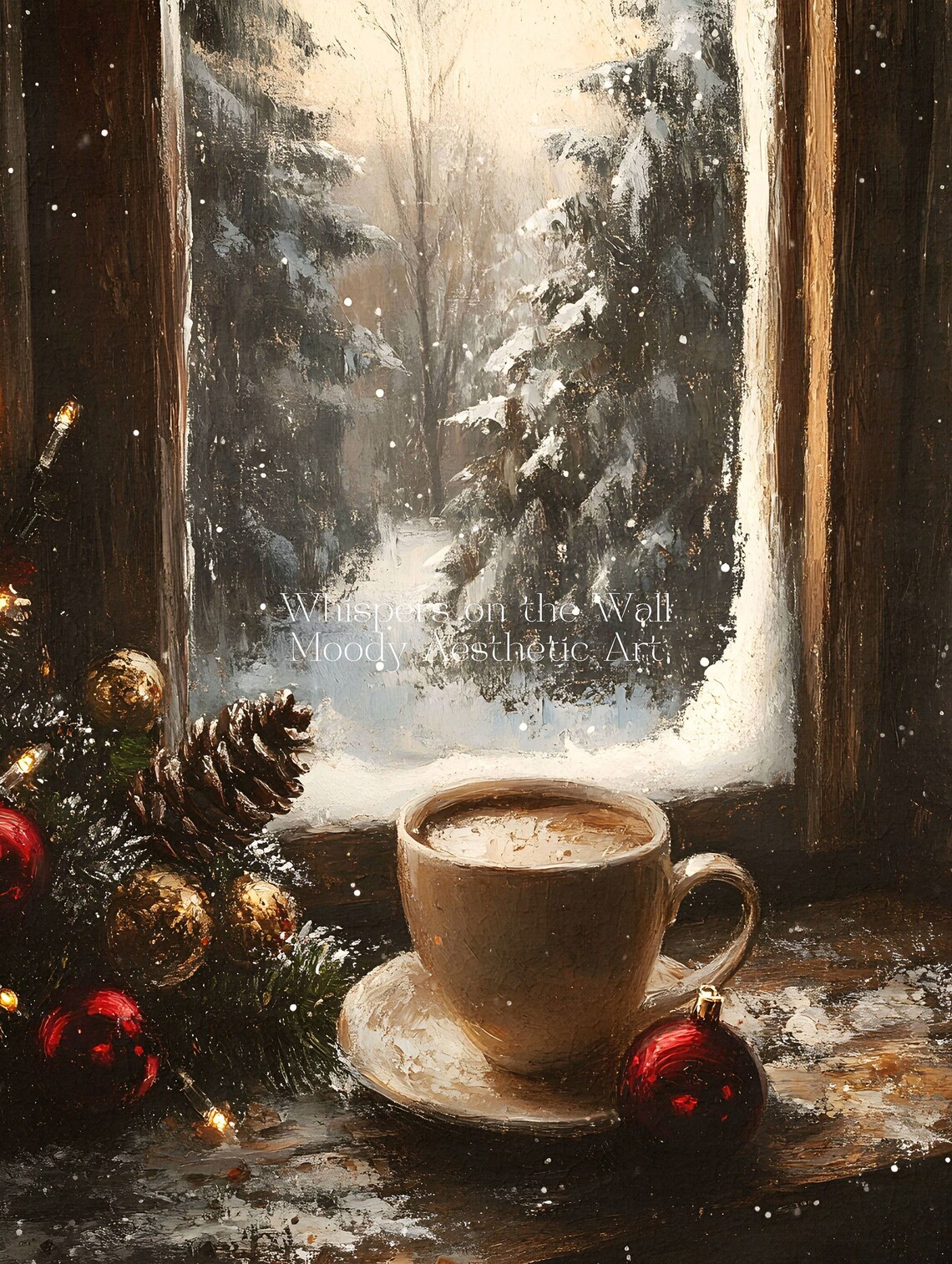 Christmas Coffee Cozy Decor, Winter Art Print - Image 5