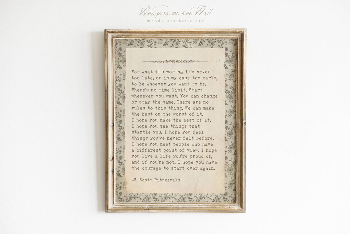 For What It's Worth Vintage Quote Art Print - Image 4