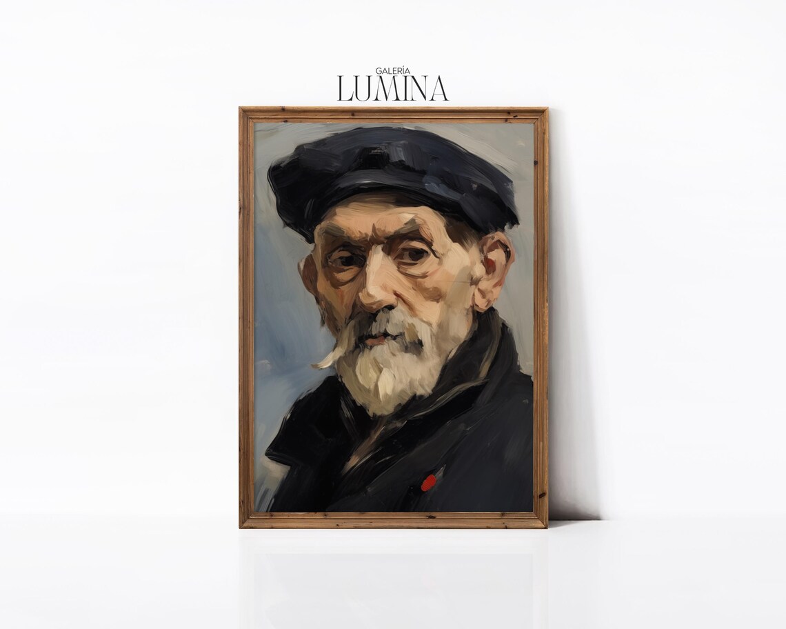 Vintage Ship Captain Portrait, Nautical Wall Art Print - Image 3
