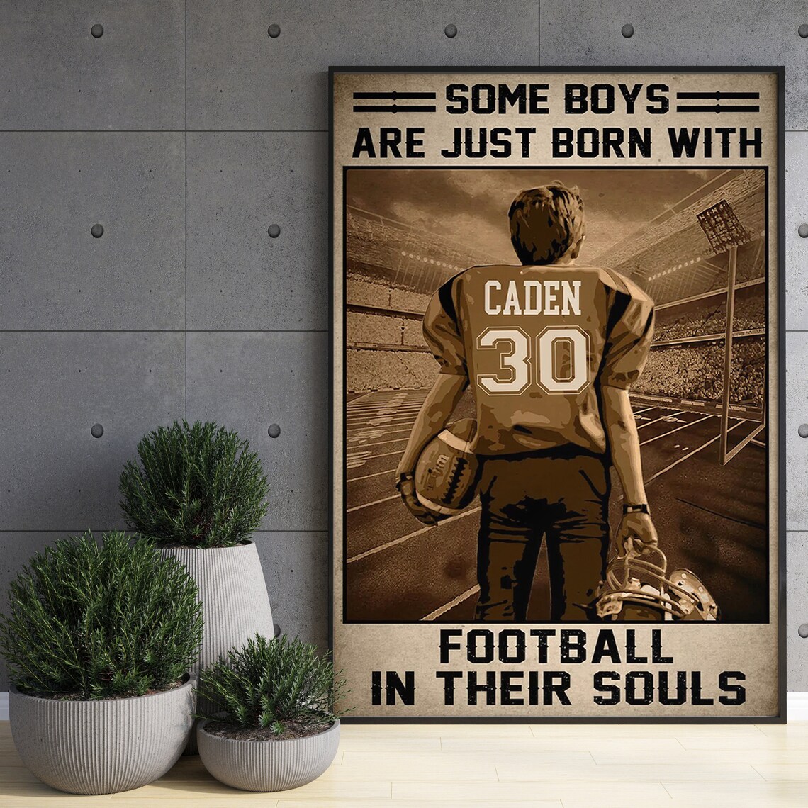 Personalized Football Player Gift Poster, Rugby Decor - Image 3