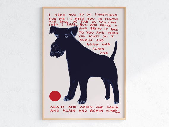 David Shrigley Do Something For Me Unique Gift Idea Fun Home Art Whimsical Pop Print Modern Wall Decor Pop Print For Home Decor