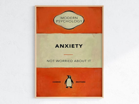 The Connor Brothers Anxiety Thought Provoking Art Print Unique Gift Idea Satirical Home Decor Wall Art Irreverent Illustrations