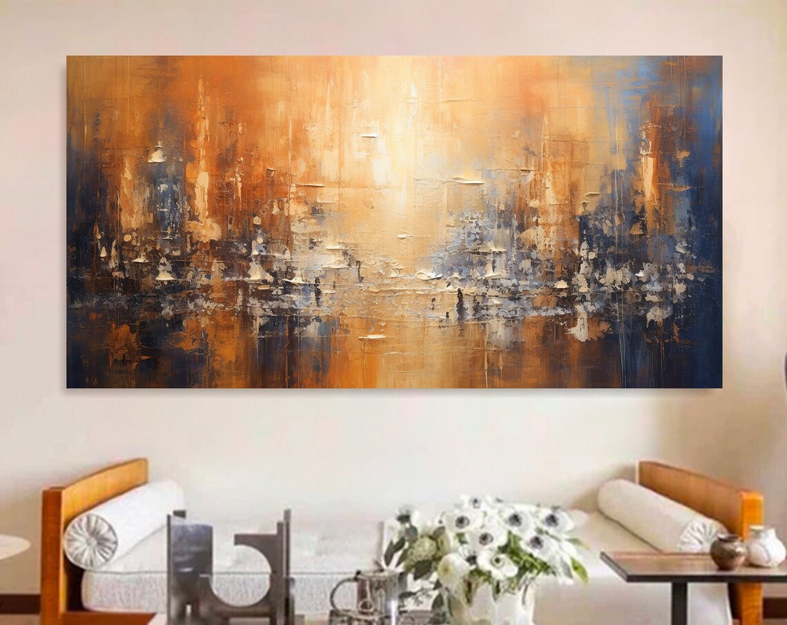 Custom Abstract Textured Oil Painting Wall Art - Image 5