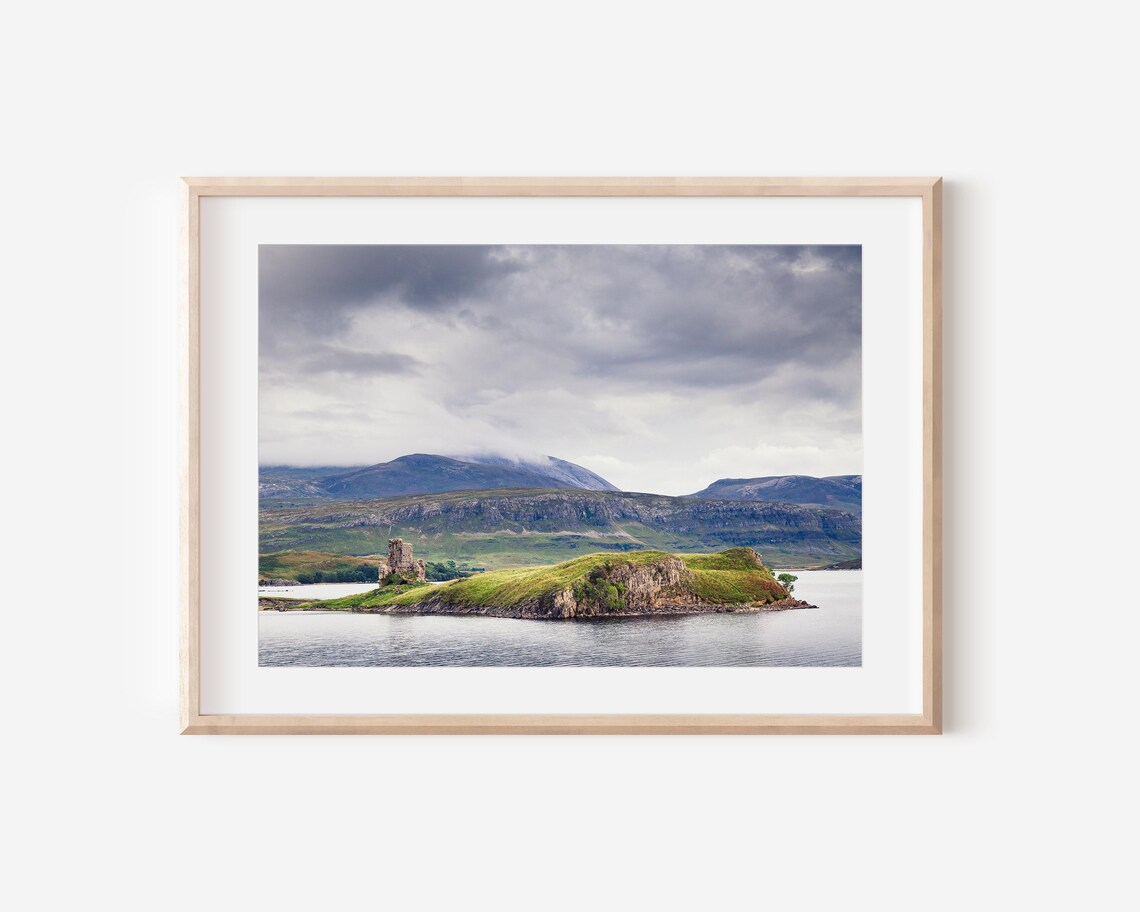Ardvreck Castle Ruins Loch Assynt Scotland Highlands Landscape Photo Print