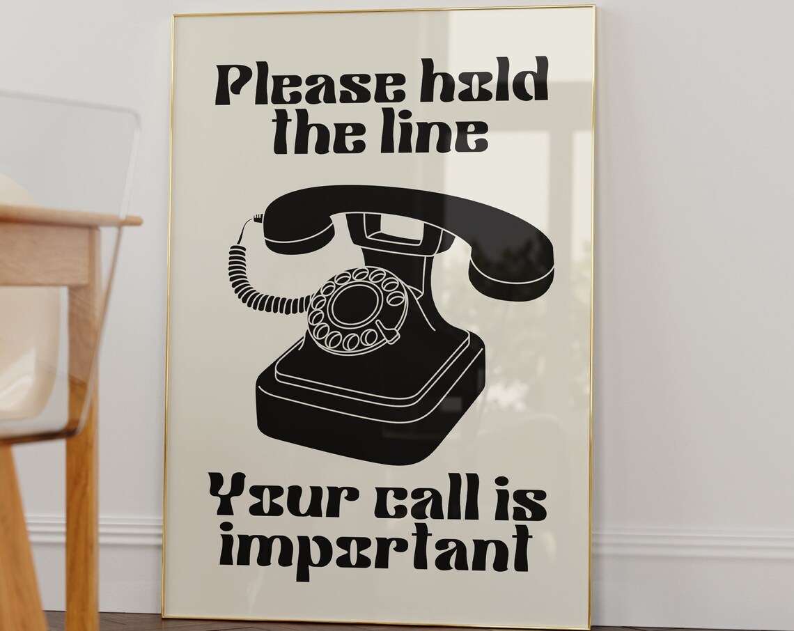 Retro Telephone Print, 70s 80s 90s Humor