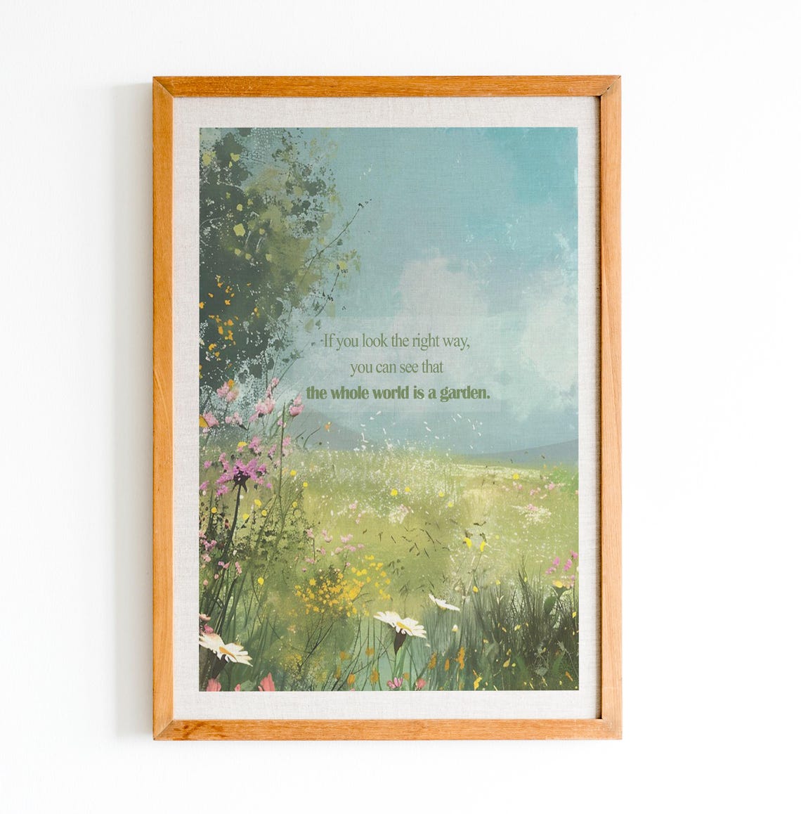 The Secret Garden Quote Print Frances Hodgson Burnett Poster If You Look The Right Quote Classic Literature Quote Wall Art