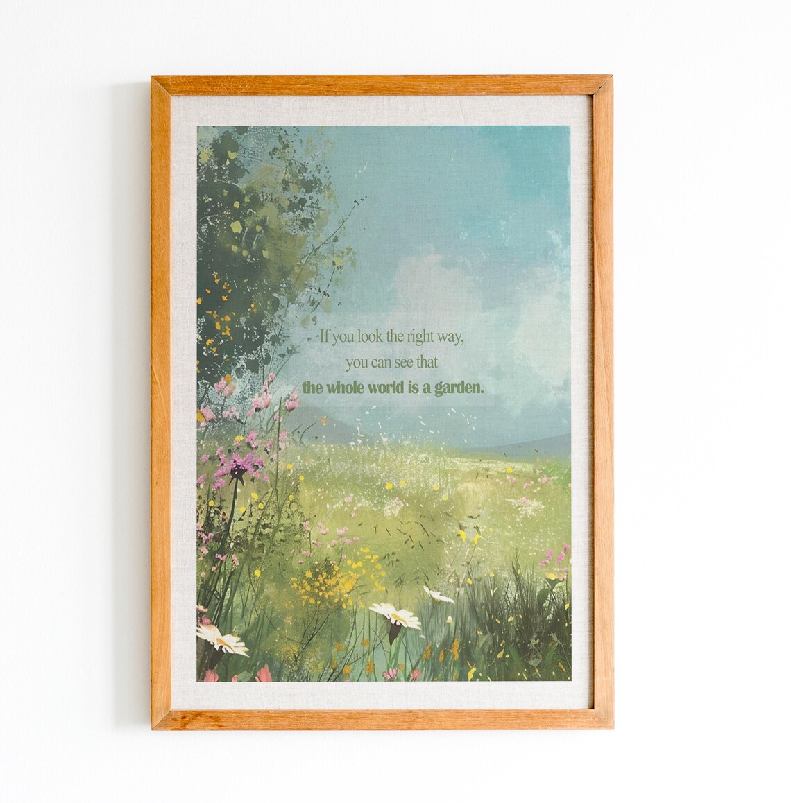 The Secret Garden Quote Whole World Is A Garden Meadow Art Poster