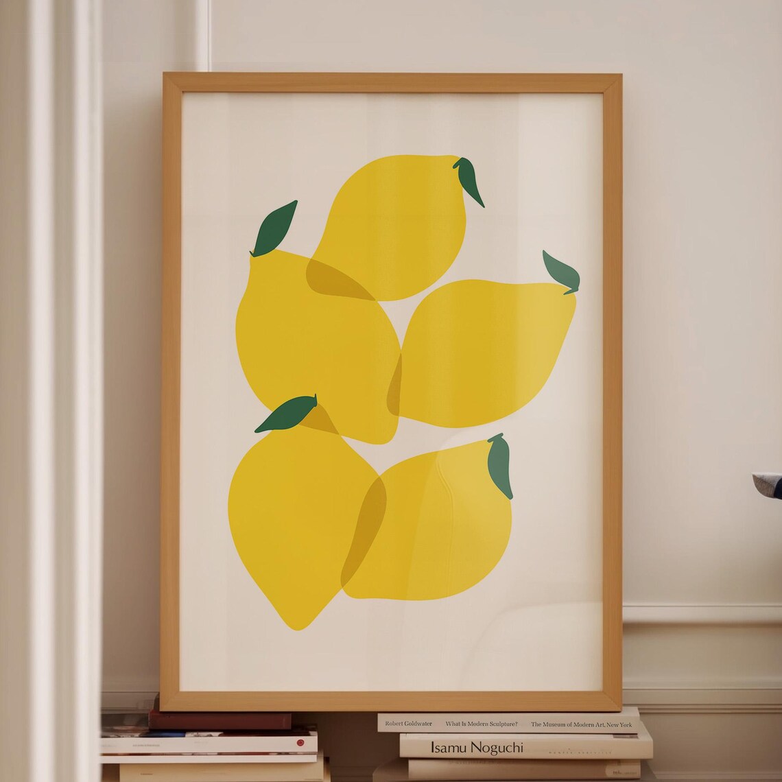 Bright Yellow Lemons Botanical Citrus Fruit Kitchen Art Print
