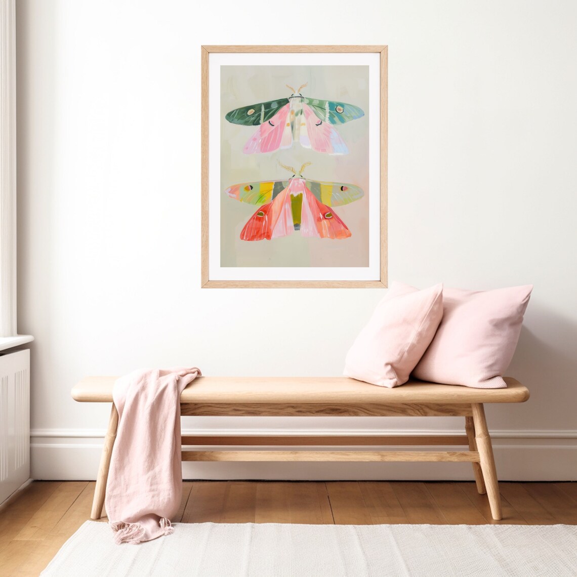 Colorful Moth Art Print for Kids Room Playroom - Image 2