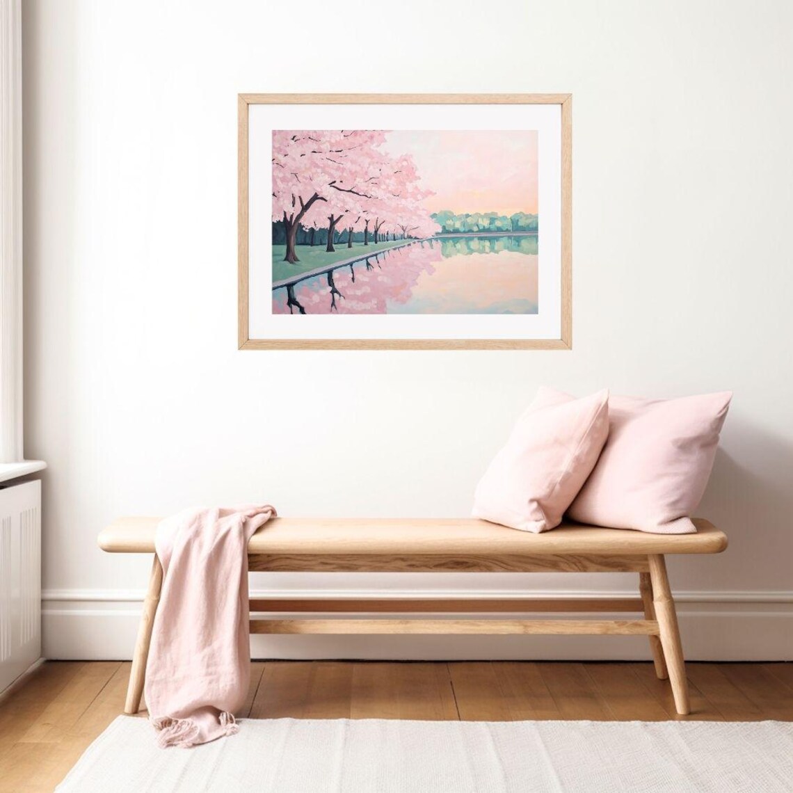 Cherry Blossom Trees, Washington DC Spring Landscape Art Print - Image 2