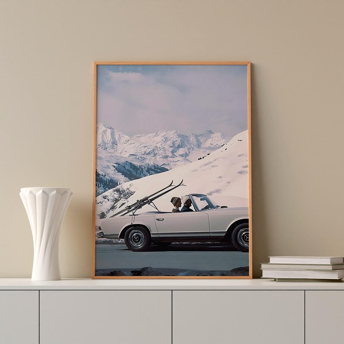 Vintage Retro Luxury Ski Photo Print, Winter Decor - Image 4