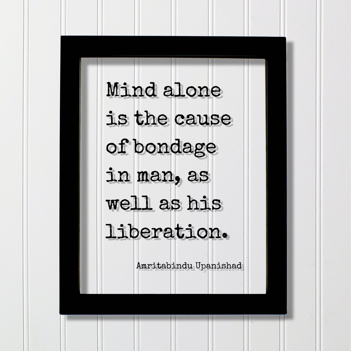 Amritabindu Upanishad Mind Is the Cause of Bondage Quote Print
