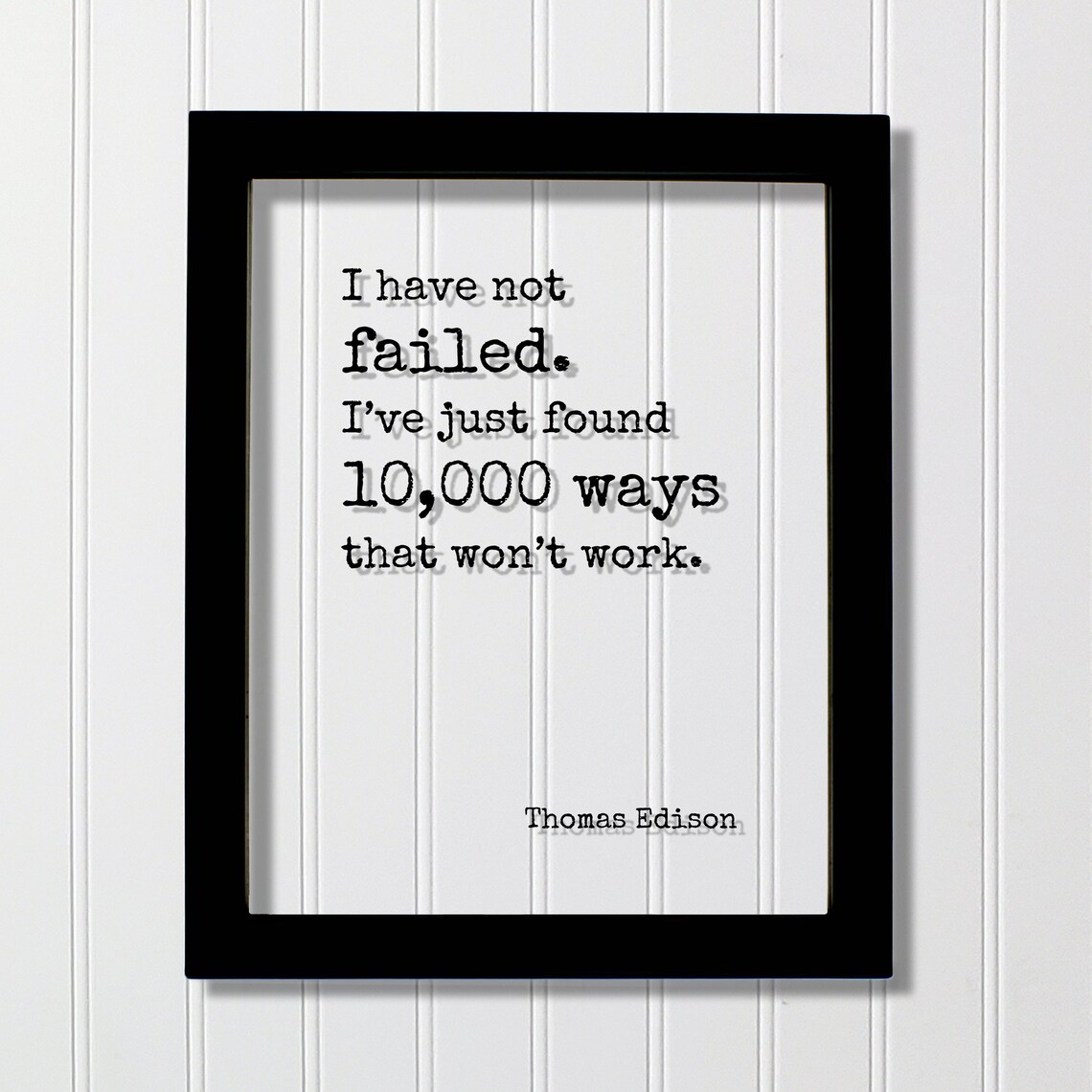Thomas Edison Motivation Quote Art Print, Typography