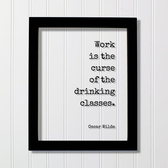 Oscar Wilde Floating Quote Bar Sign, Cocktail Poster