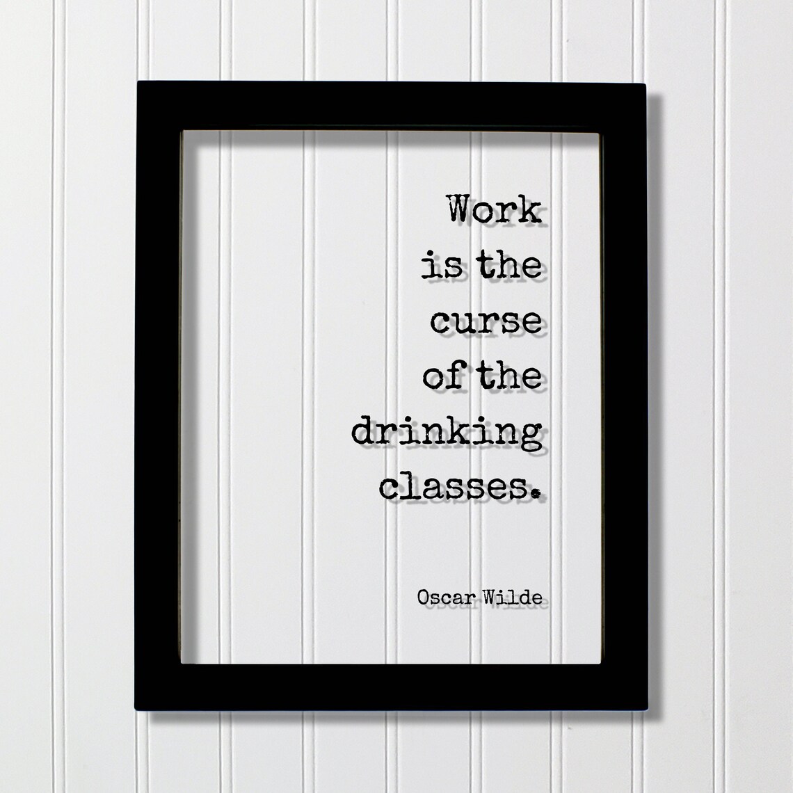 Oscar Wilde Floating Quote Bar Sign, Cocktail Poster