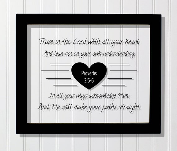 Trust In The Lord Bible Verse Art Print