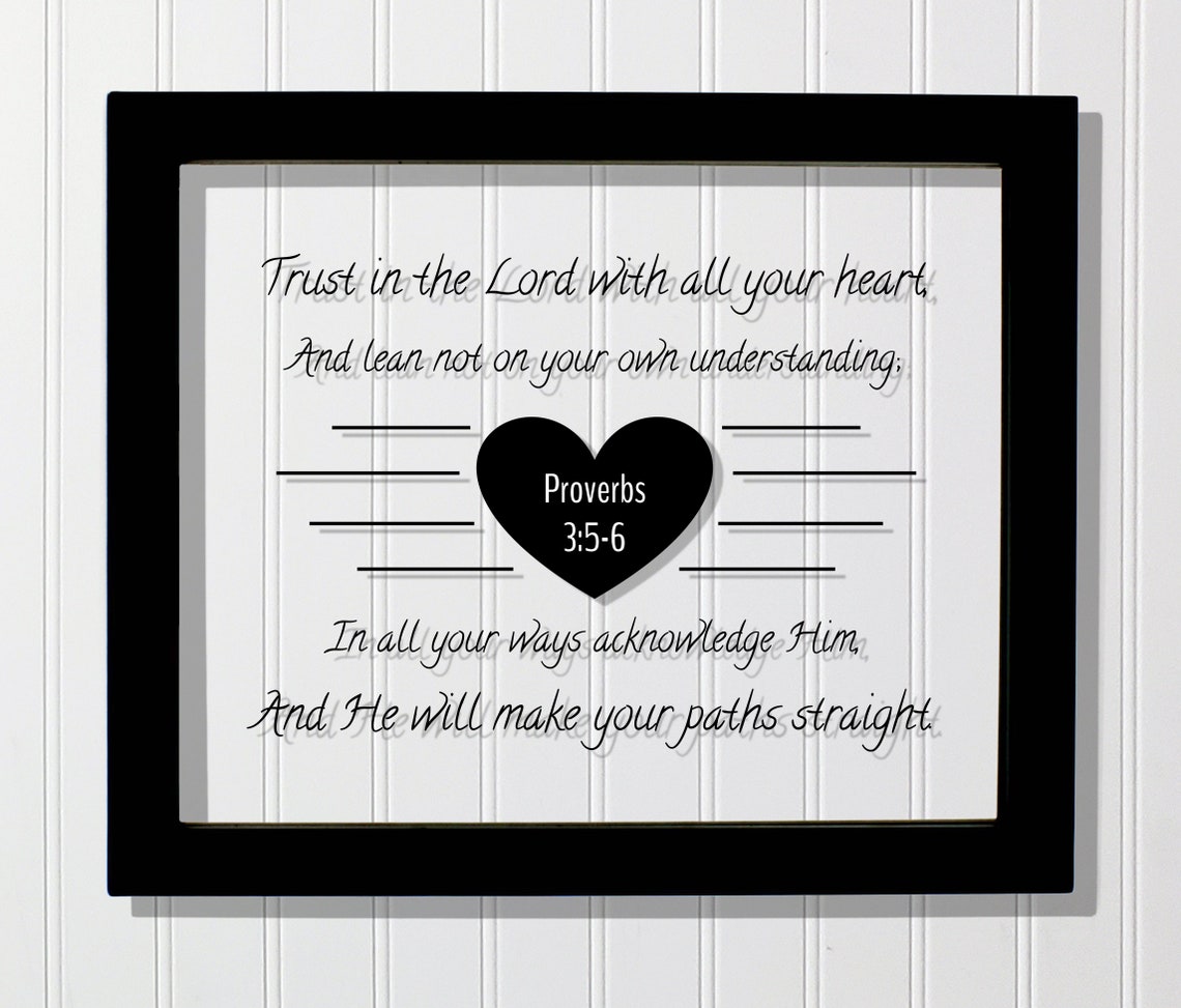 Trust In The Lord Bible Verse Art Print