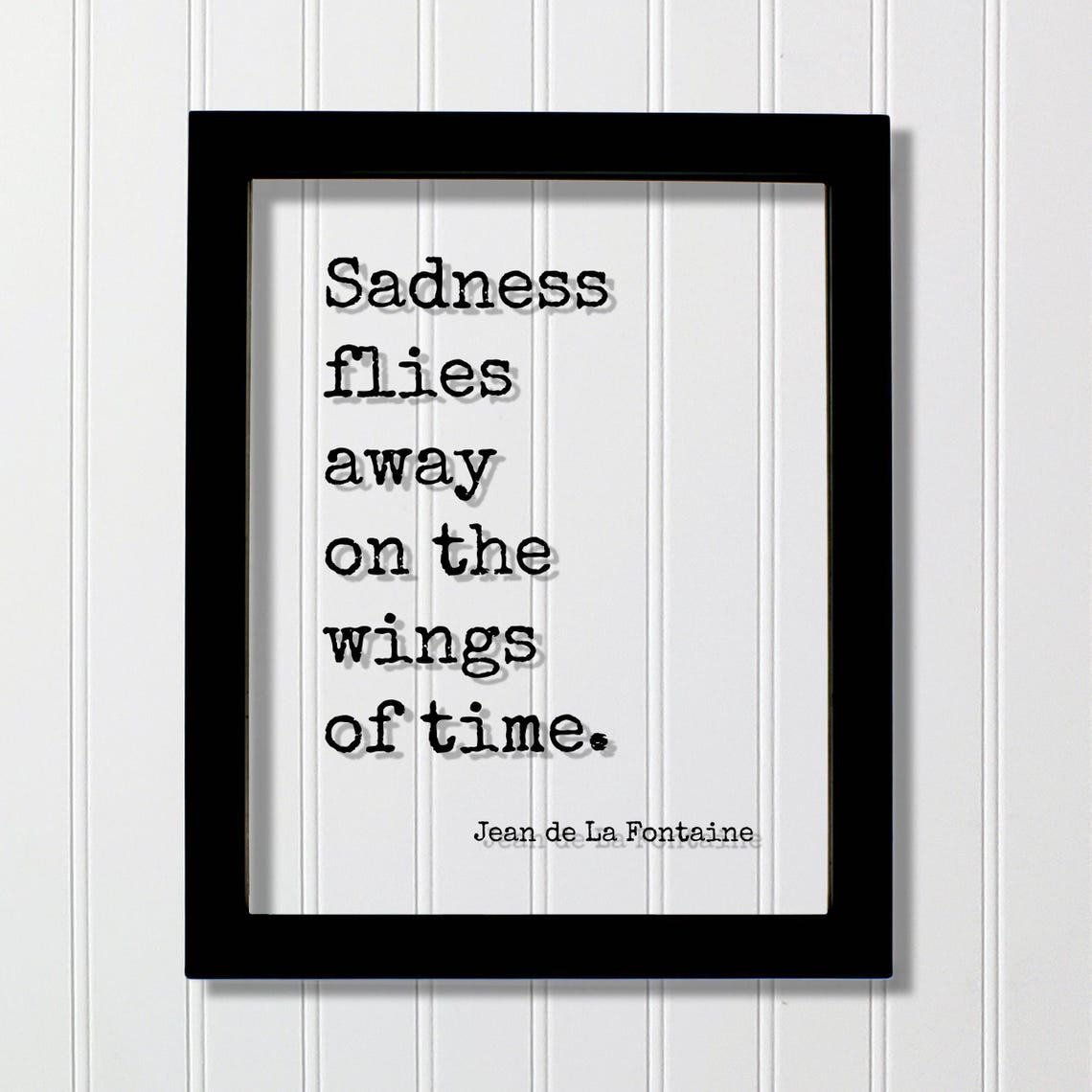 Jean de La Fontaine Sadness Flies Away on Wings of Time Poster