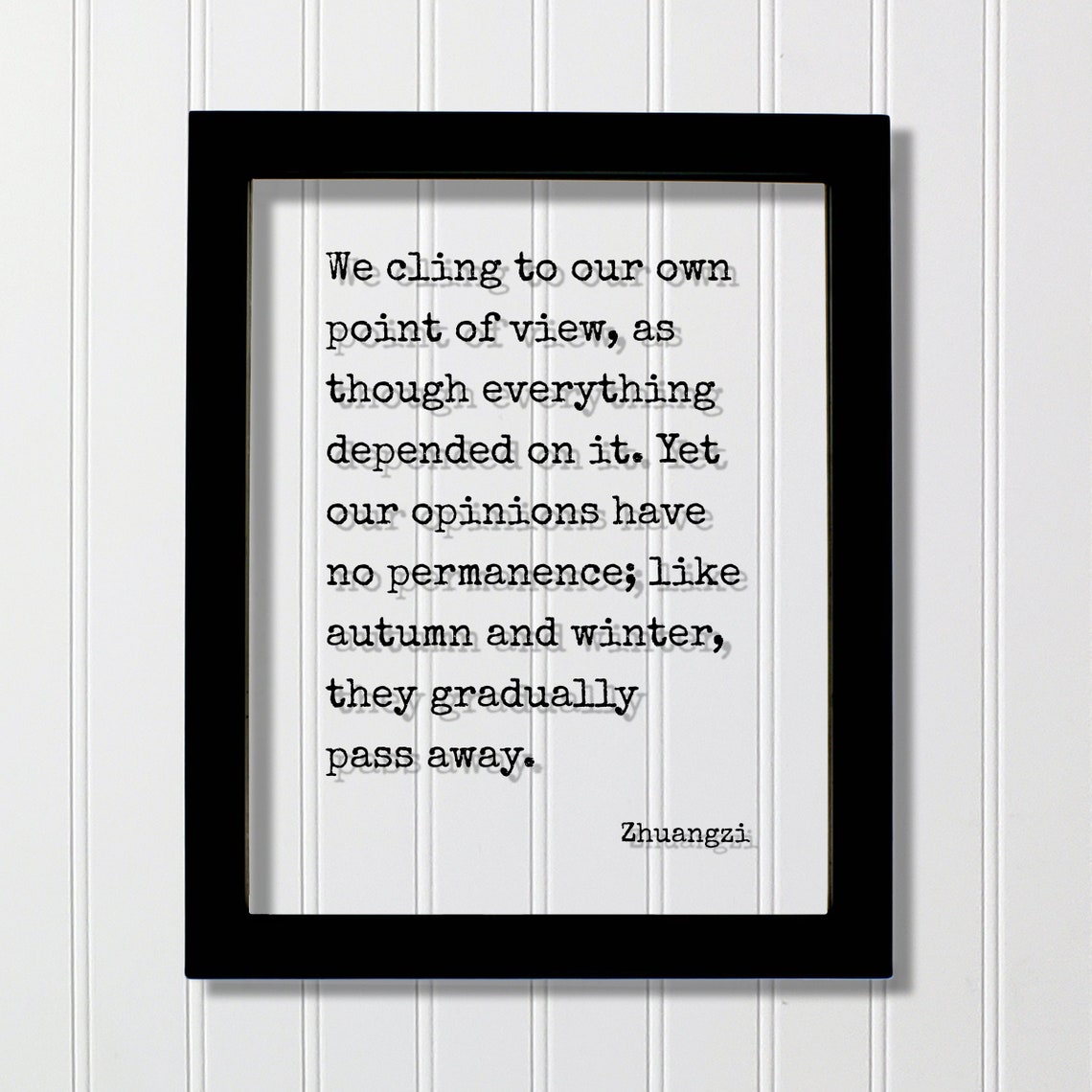 Zhuangzi Opinions Quote Autumn Winter Typewriter Style Poster