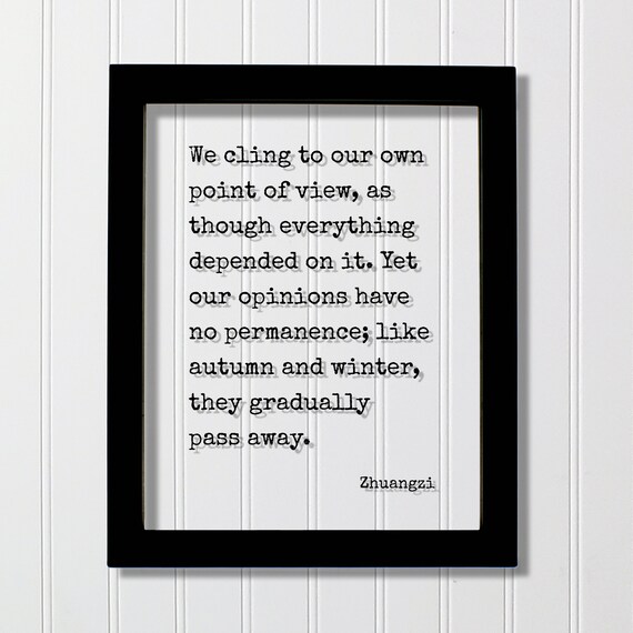 Zhuangzi Opinions Quote Autumn Winter Typewriter Style Poster