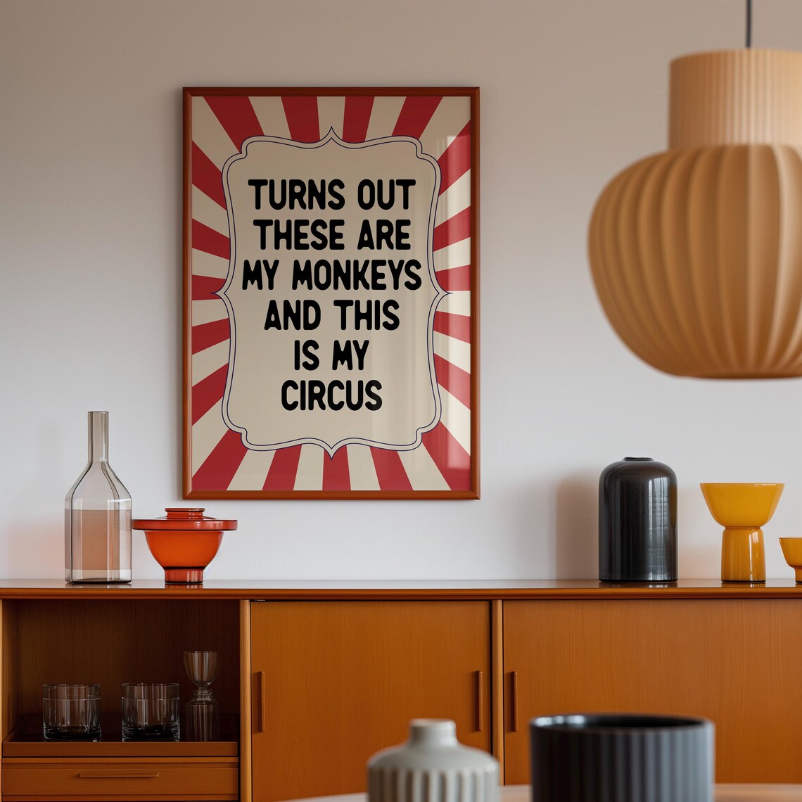 Turns Out These Are My Monkeys Funny Typography Poster - Image 4