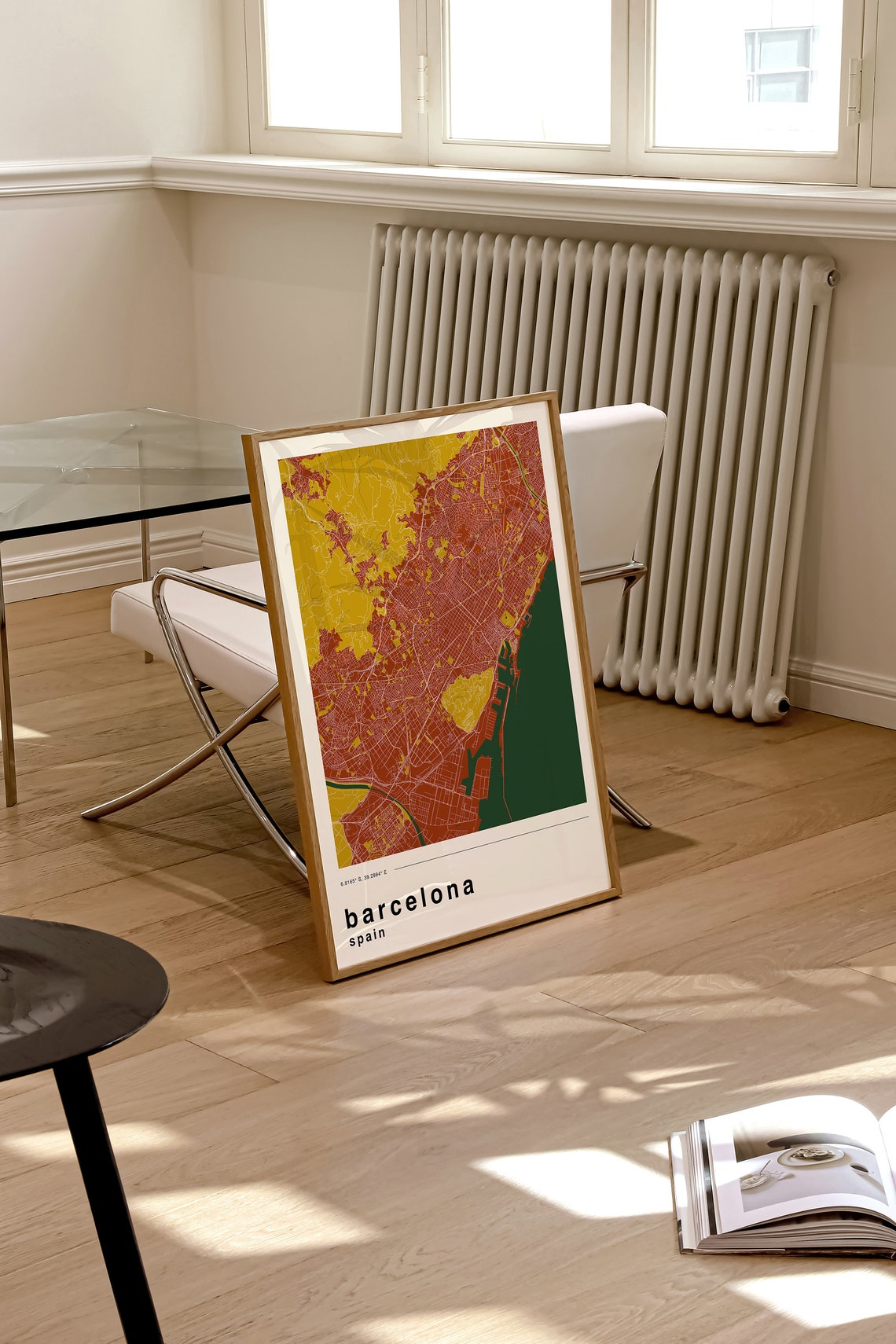 Barcelona Spain Retro Colorful City Street Map Travel Poster - Image 3