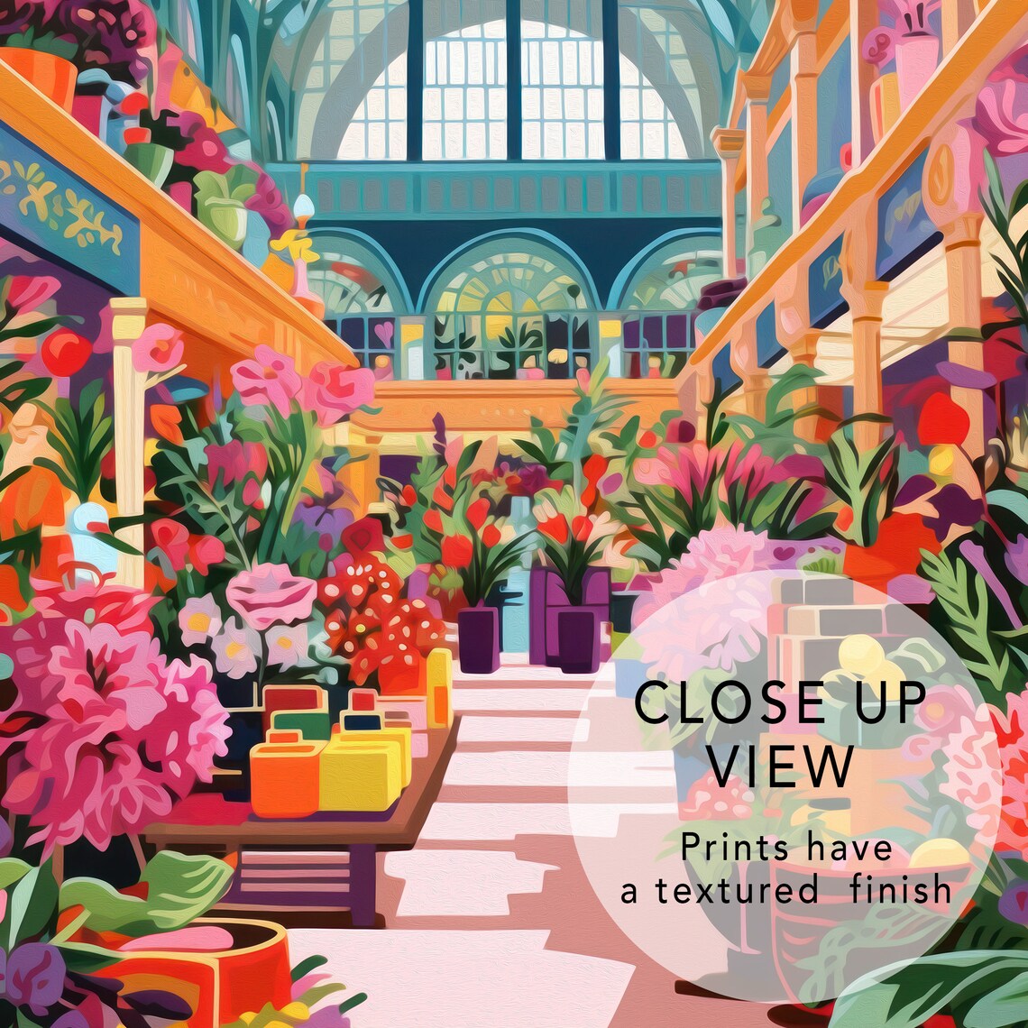 Covent Garden Flower Market London Travel Poster - Image 3