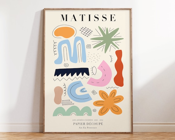 Matisse Playful Abstract Shapes Papier Decoupe 1936-1954 Collage Poster