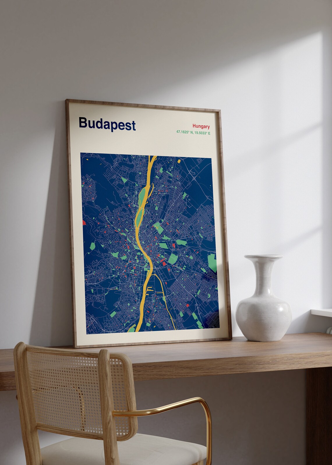 Budapest Map Print, Hungary Travel Poster - Image 2